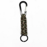 Paracord sleutelhanger karabijnhaak clip haak gevlochten koord touw lanyard noodslangenknoop outdoor survival gereedschap voor sleutels mannen vrouwen
