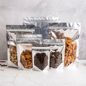 Sachets refermables transparents en or et argent avec impression en gravure pour emballage alimentaire et de snacks, épaisseur 100 microns, fabriqués aux États-Unis - Product Image 2