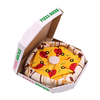 Chaussettes amusantes et créatives en forme de pizza, en boîte, cadeau de fête, chaussettes unisexes personnalisées, chaussettes en coton hawaïennes à la pizza pepperoni italienne