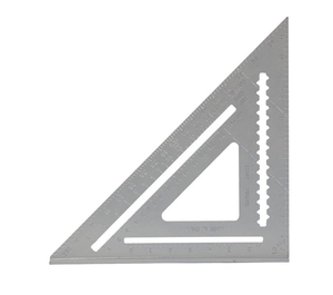 Outils de travail du bois de précision règle 7/12 ''en alliage d'aluminium Angle carré Triangle règle <span class=keywords><strong>toiture</strong></span> charpentier outil de travail du bois règle - Product Image 1