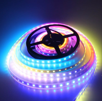 Bande LED RGB 5050 auto-adhésive découpable toutes les 5 cm DC24V 14W/m IP65 Ra90 pour patio, dimmable et encapsulée dans du silicone