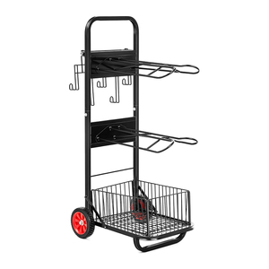 Organizador de almacenamiento para habitación de <span class=keywords><strong>tachuelas</strong></span>, carrito portátil de Metal resistente negro con ruedas - Product Image 1