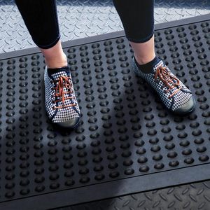NOVISON Y-1213-21 <b>Thin</b> Silicone Front Door Welcome Mat Non-Slip Outdoor Floor <b>Rug</b> with Quick Dry Feature Universal Fit - Product Image 2