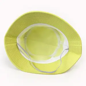 Custom Outdoor Flat Top Wide Brim Fisherman Summer Beach Protection Sun Uv Protection Cap Cotton Kids Hat Bucket Hat With Strap