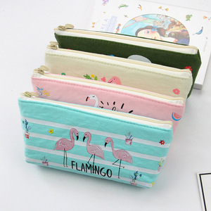 Nouveauté : Trousse à crayons en toile avec fermeture éclair, pochette de rangement pour papeterie, trousse de toilette avec impression de logo personnalisé - Product Image 6