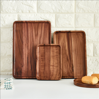 Vente en gros d'assiettes rondes personnalisées à faible quantité minimale de commande à base de fruits et de café Plateau de service en bois pour les aliments Vassoio Snack frutta