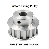 Pulley Timing L075 Kustom dengan Lubang Hub dan Lubang Sekrup Pengatur |   Paduan Baja OEM Sesuai Gambar