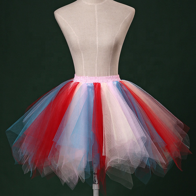 Kanpola Tutu ballet rok, vintage, petticoat, tule, onderrok, dansjurk, balletrok, tule rok voor rockabilly, dames, meisjesjurk, A1-17 hemelsblauw, One Size