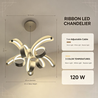 Nouveau Lustre LED Rectangulaire en Aluminium Brossé 2027, Suspension Moderne avec Commande Sans Fil 220V 110W, Lampe Suspendue pour Salon