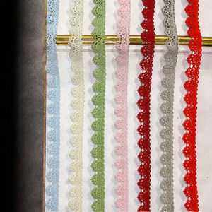 Ribete de encaje colorido bordado soluble en agua hecho a mano al por mayor para vestidos de novia infantiles, bolsos y textiles para el hogar - 100% tela - Product Image 3