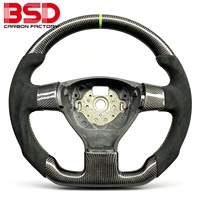 Amélioration de l'intérieur de la voiture, volant personnalisé en cuir et fibre de carbone pour VW Volkswagen Golf 5 Mk5 GTI TSI Passat Maiteng Touran
