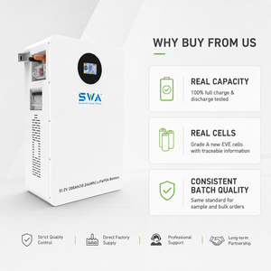แบตเตอรี่ลิเธียม 51.2V 200Ah 10kWh แบตเตอรี่ลิเธียมไอรอนฟอสเฟต 5kwh 100Ah 48v LiFePO4 ระบบกักเก็บพลังงานภายในบ้านแบบติดผนัง มาตรฐาน CE IEC - Product Image 1