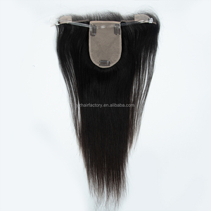 Nouveau design, Topper en dentelle HD à ligne de cheveux naturelle, 100% cheveux humains vierges bruts européens russes, Topper à base de peau pour femmes - Product Image 4