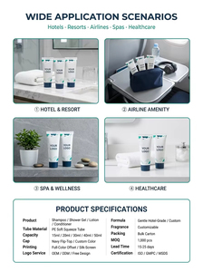 Juego de Artículos de Aseo para <span class=keywords><strong>Hotel</strong></span> con Logotipo Personalizado, Champú y Gel de Ducha de 30 ml con Aceite de Oliva, para Habitaciones de Huéspedes - Product Image 5