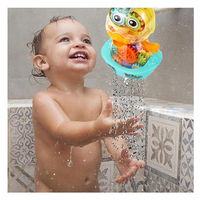 JOYSUNTOYS JS225562 Plastique Canard Électrique Bébé Baignoire Jouet Eau Spinning Ventouse Engrenage EN71 Certifié STEM Apprentissage pour