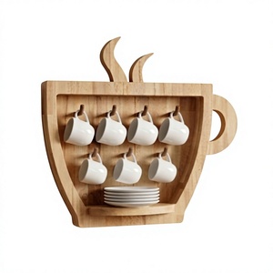 Support de séchage pour tasses en bambou écologique, organisateur de cuisine en bois, présentoir de tasses autoportant de qualité supérieure - Product Image 4
