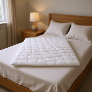 Protège-matelas matelassé King Size en coton et polyester, lavable en machine, pour usage domestique - Product Image 2