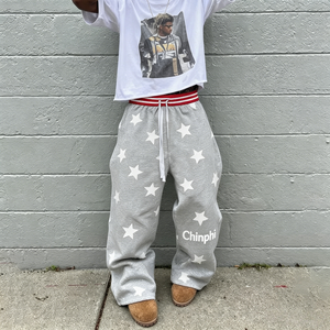 Custom Men's Star Print Drawstring Casual <b>Summer</b> 100% Cotton High Quality Breathable Knitted Design <b>Pants</b> for Men - Product Image 3