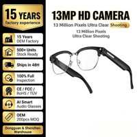 Lunettes Intelligentes à Reconnaissance Avancée, Caméra 13MP, Enregistrement Vidéo, Traduction IA, Casque Connecté Intelligent 2026