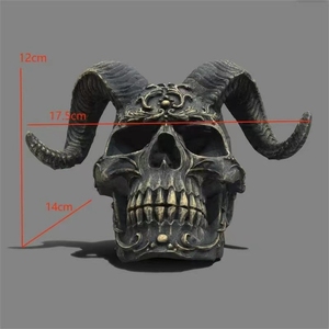 Stile gotico Satan per la statua del teschio BCA05 oggetti artigianali in resina per la decorazione creativa della casa - Product Image 2