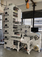 Machine d'impression flexographique haute vitesse pour gobelets en PVC, BOPP, PE, papier, film plastique, feuille d'aluminium, étiquettes 2, 4, 5 couleurs