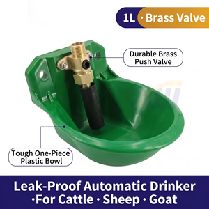 WANJIA <span class=keywords><strong>Abbeveratoio</strong></span> Automatico per Capre e Pecore con Valvola in Rame, Ciotola per Acqua in ABS per Animali da Fattoria (Capre, Pecore, Cavalli) - Product Image 3