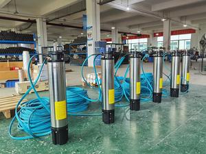 Pompe à eau solaire immergée 100 CV avec moteur submersible et machine à bobiner - Product Image 2