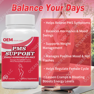 Ventes chaudes de compléments alimentaires à base de plantes pour la ménopause, capsules pour le syndrome prémenstruel, soutien contre les bouffées de chaleur, soulagement de la ménopause pour les femmes - Product Image 2