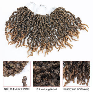 Usine prix qualité 18 pouces t33 pré extension <span class=keywords><strong>violet</strong></span> raffiné tresses 12 bourgogne bleu crochet <span class=keywords><strong>cheveux</strong></span> <span class=keywords><strong>bombe</strong></span> printemps torsion couleur - Product Image 6