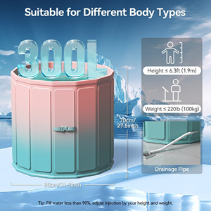 Bain froid pliable robuste et portable pour la récupération professionnelle, spa de bien-être extérieur, baignoire à glace - Product Image 5