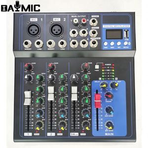 AOSHEN BT USB 사운드 인터페이스 <span class=keywords><strong>4CH</strong></span> 7 채널 미니 전문 오디오 파워 앰프 믹서 - Product Image 2