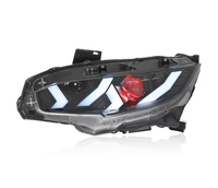 Feux avant projecteurs LED RGB modifiés HXFG pour Civic 10e génération 2016-2021, avec feux de jour DRL et clignotants dynamiques pour Honda