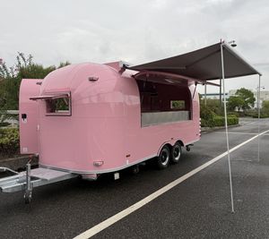 Remolque de comida para exteriores de acero inoxidable cerrado, carrito de perritos calientes, camión de restaurante, remolque de hielo al por menor, tienda de comida para <span class=keywords><strong>Pizza</strong></span>, Hotel y café - Product Image 5
