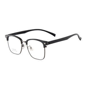 Gafas de titanio con montura completa, rectangulares, unisex, protección contra luz azul, 55 mm - Product Image 2