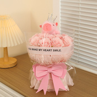 HBX Capybara Rose Soap Flower Gift Cartoon Bouquet Handmade Flower Set High Quality Environment-Friendly All Seasons Wholesale