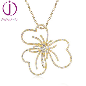 Proveedor de Joyería de China, Venta al por Mayor de Productos en Existencia, Collares con Colgantes de Mariposa de Plata de Ley 925 de Alta Calidad para Mujer - Product Image 3