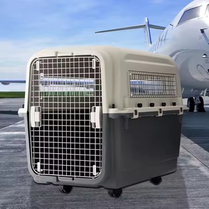 <span class=keywords><strong>Caja</strong></span> de viaje de lujo sostenible para mascotas, jaula de transporte aéreo para animales pequeños, transpirable, de Metal, plástico, aprobado, para mascotas - Product Image 1