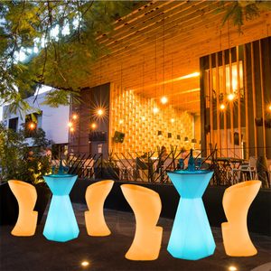 Waterproof LED <strong>Round</strong> <strong>Tables</strong> <strong>and</strong> Whimsical Multicolor <strong>Bar</strong> <strong>Stool</strong> for Outdoor Parties Hotel/Mall Decor Whimsical LED <strong>Bar</strong> Furniture - Product Image 3