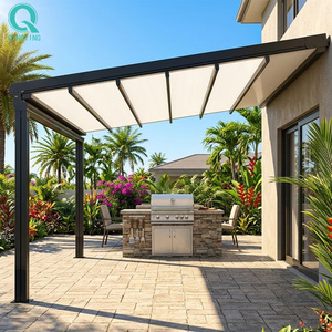 Auvent de jardin QINGYING, pergola bioclimatique rétractable - Product Image 1