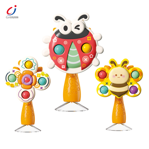 Chengji Jouet musical en plastique <span class=keywords><strong>pour</strong></span> enfants, sonnette à main, <span class=keywords><strong>hochet</strong></span>, jouet de bain, jouet sensoriel rotatif <span class=keywords><strong>pour</strong></span> bébé, dessin animé, avec <span class=keywords><strong>ventouse</strong></span> - Product Image 1