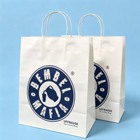 Großhandel Maßgefertigte Umweltfreundliche Mode-Geschenktüten aus Braunem Papier mit Flachem Boden für Kleinunternehmen mit Eigenem Logo