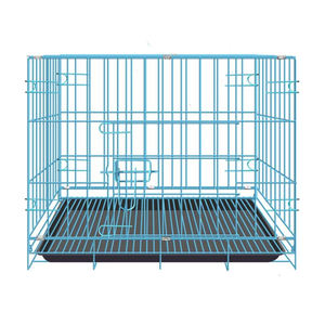 Perrera de Metal plegable portátil de lujo, cierre de botón de plástico fuerte, <span class=keywords><strong>jaula</strong></span> para perros, portador de mascotas de malla transpirable seguro, ventilado - Product Image 2