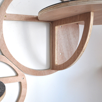 Multi Cat Household Heavy Duty Floor to Ceiling Contreplaqué creux Donut Cat Tree Condo Felt Covered Plywood Rings