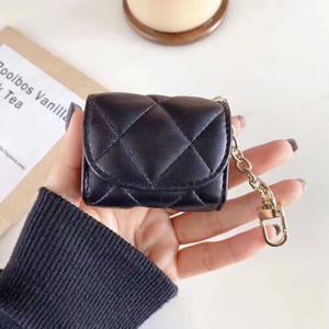 Étui de protection en cuir PU style sac à main pour <span class=keywords><strong>Airpods</strong></span> 1/<span class=keywords><strong>2</strong></span>/<span class=keywords><strong>3</strong></span>/<span class=keywords><strong>Pro</strong></span>/<span class=keywords><strong>Pro</strong></span> <span class=keywords><strong>2</strong></span> avec cordon porte-clés - Product Image 2