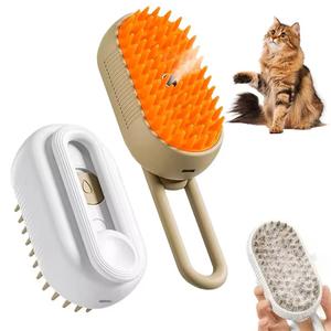 Cepillo de vapor plegable para gatos, peine para el cuidado de mascotas, 3 en 1, espray eléctrico de autolimpieza, cepillo de vapor para depilación de masaje para perros y gatos - Product Image 2