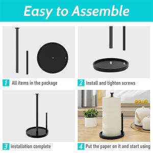 ที่ใส่<span class=keywords><strong>ก</strong></span>ระดาษเช็ดปากอุปกรณ์ครัวที่ใส่กระดาษทิชชู่แบบ<span class=keywords><strong>ต</strong></span>ั้งเคาน์เตอร์สีดำที่ใส่<span class=keywords><strong>ก</strong></span>ระดาษชำระแบบโลหะ - Product Image 6