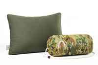 Oreiller de voyage de camping en mousse à mémoire déchiquetée hypoallergénique-Housse amovible 100% coton Oeko-Tex, respirant et compressible