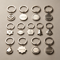 Porte-clés en acier inoxydable personnalisés en gros, pendentifs étanches gravables au laser, porte-clés en métal avec logo personnalisé pour souvenirs