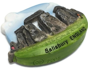Aimant de réfrigérateur en résine 3D Stonehenge, souvenir touristique sur la plaine de Salisbury, <span class=keywords><strong>Wiltshire</strong></span>, Angleterre, artisanat en résine - Product Image 2