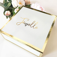 Boîte cadeau de luxe personnalisée pour demoiselle d'honneur en papier couché, matériaux recyclés, avec dorure à chaud et vernissage